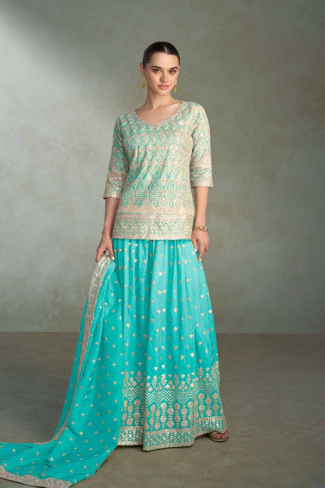 ​KASTURI BY GULKAYRA 7575 Series Designer Festive Suits Collection Beautiful Stylish Fancy Colorful Party Wear & Occasional Wear Simar Silk Dresses At Wholesale Price